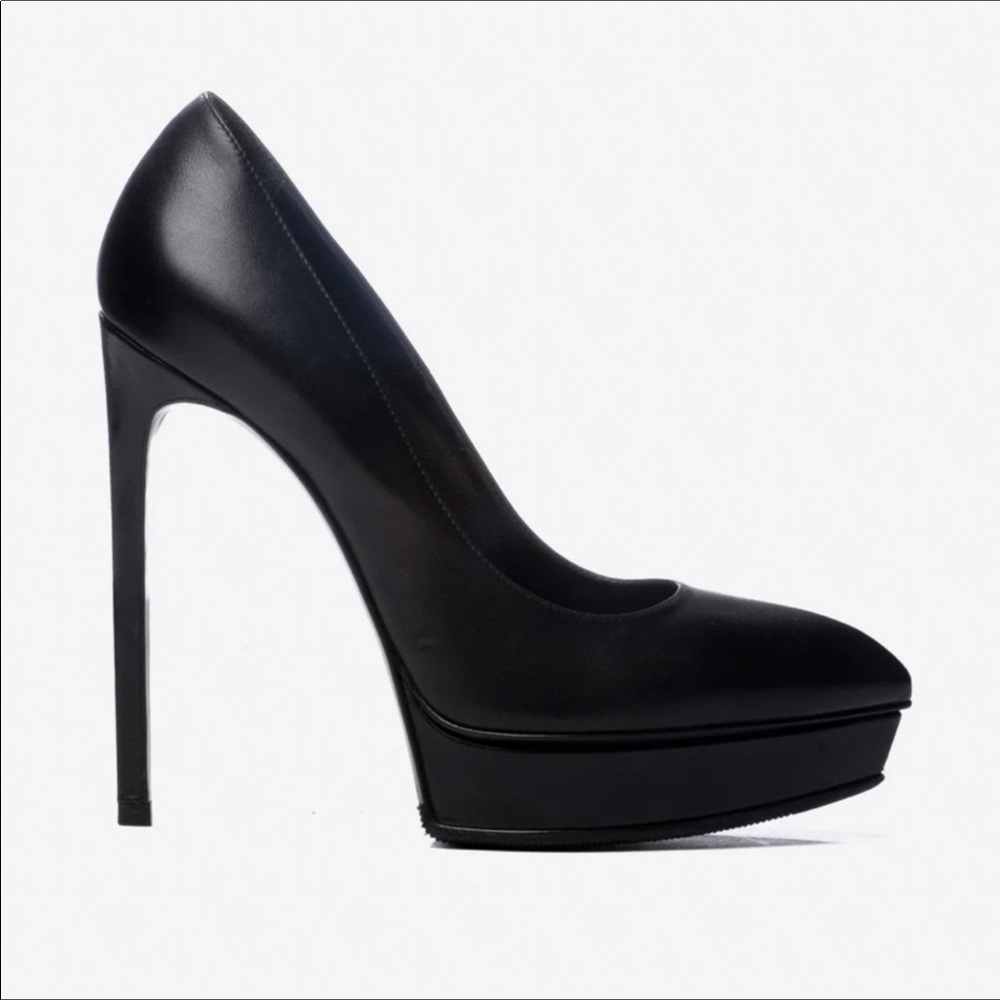 YSL SAINT LAURENT JANIS black leather 38.5